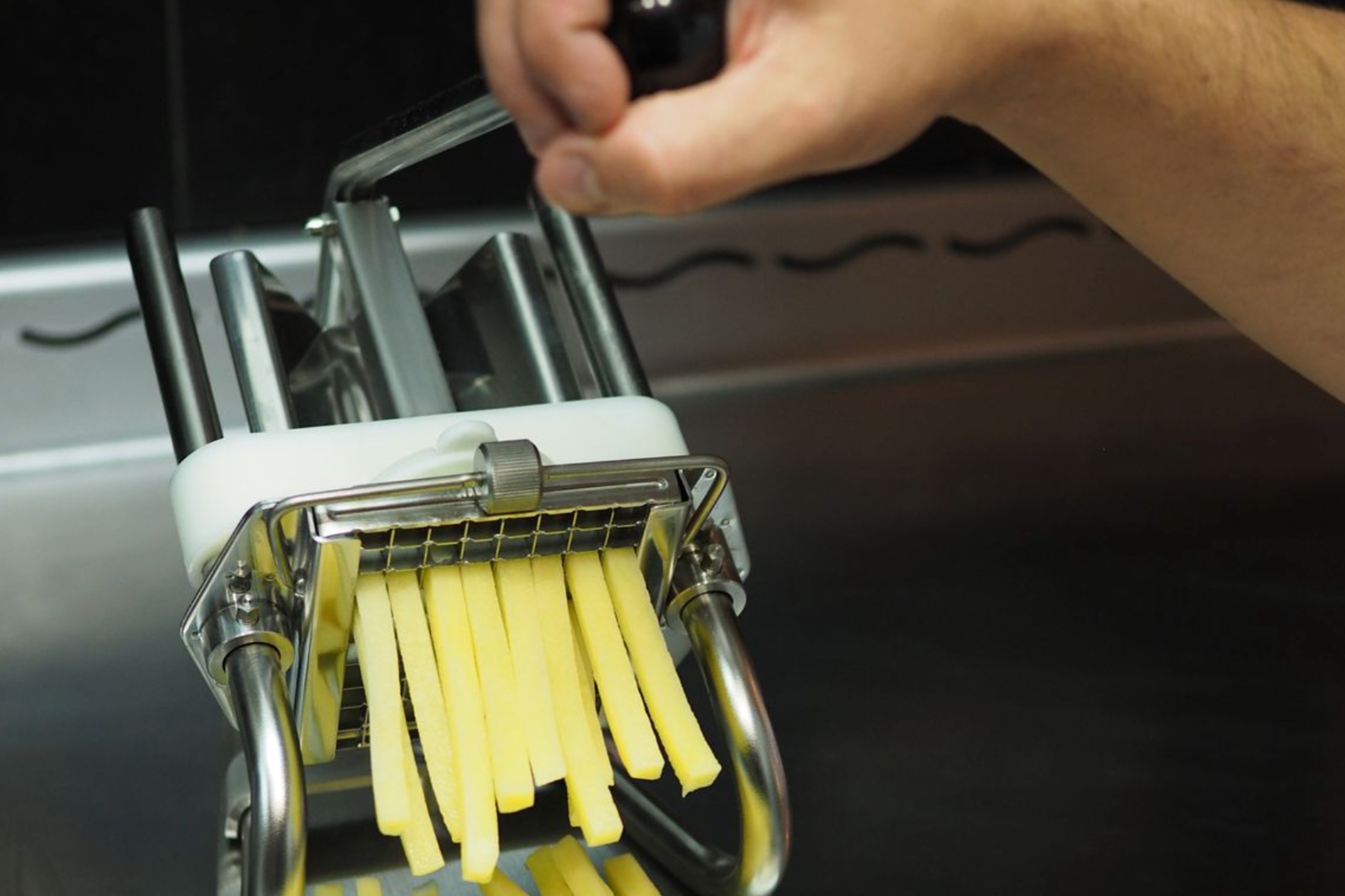 Pommes frites presse, uden skær, rustfrit stål