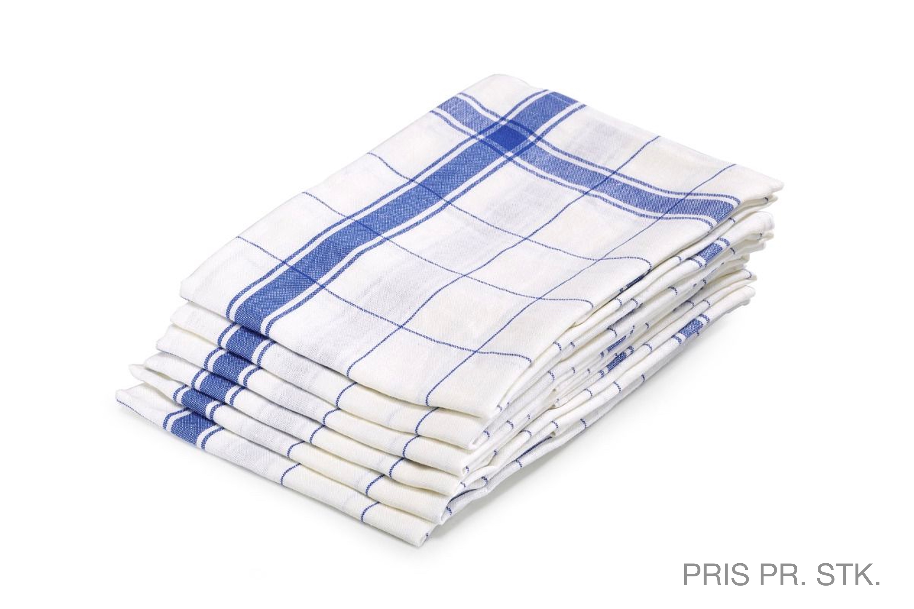 Viskestykke, Parma, hvid/blå, hør (1 stk.)