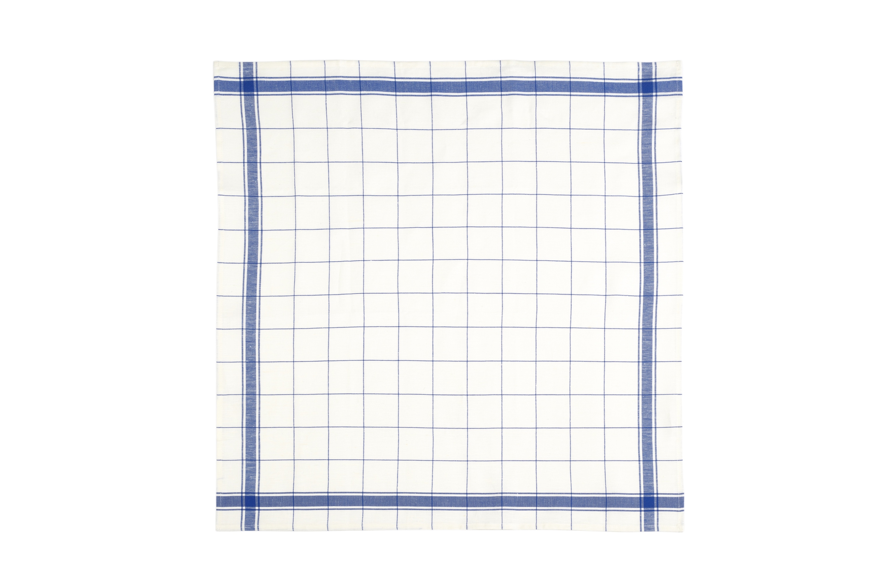 Viskestykke, Parma, hvid/blå, hør (1 stk.)