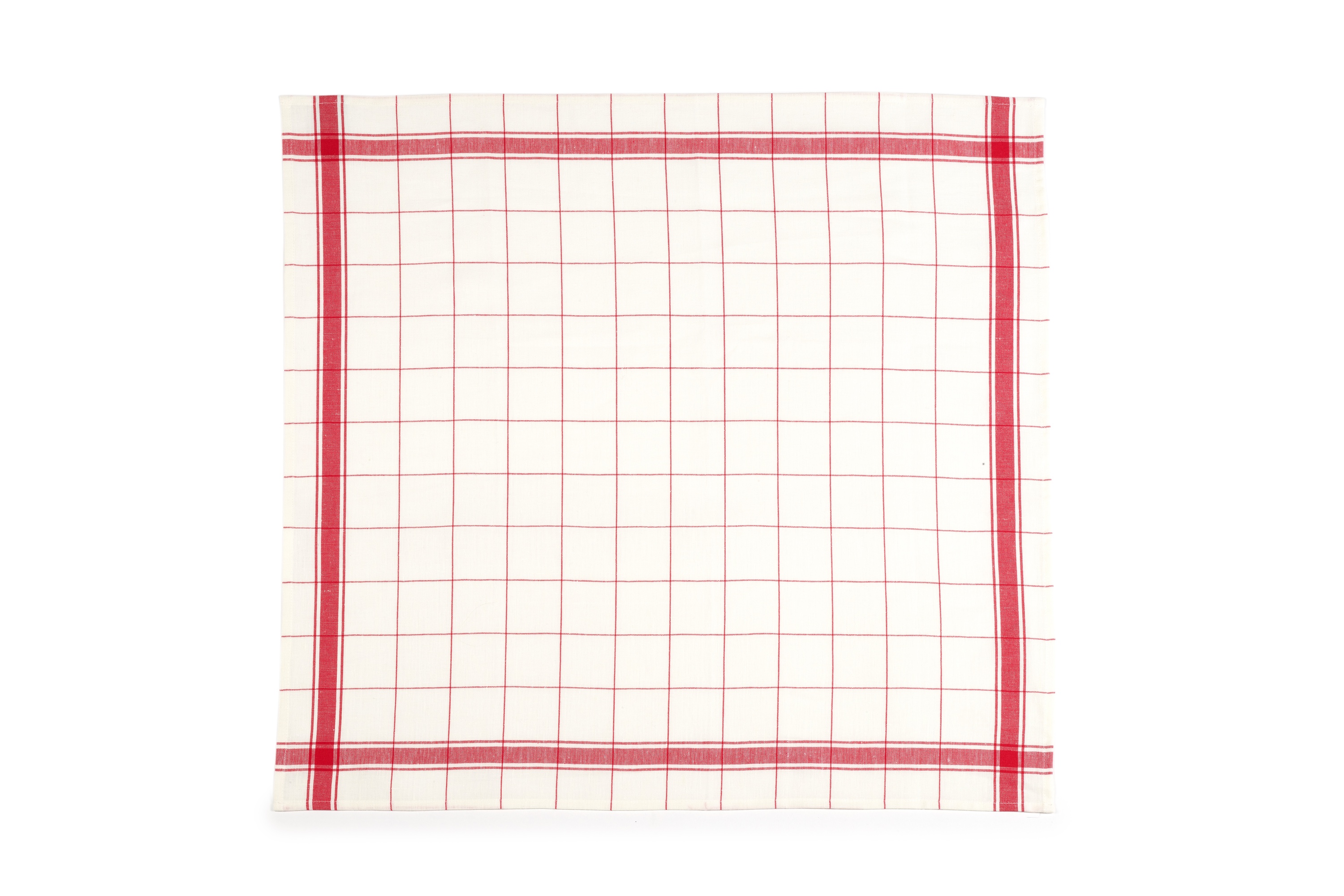 Viskestykke, Parma, hvid/rød, hør (1 stk.)