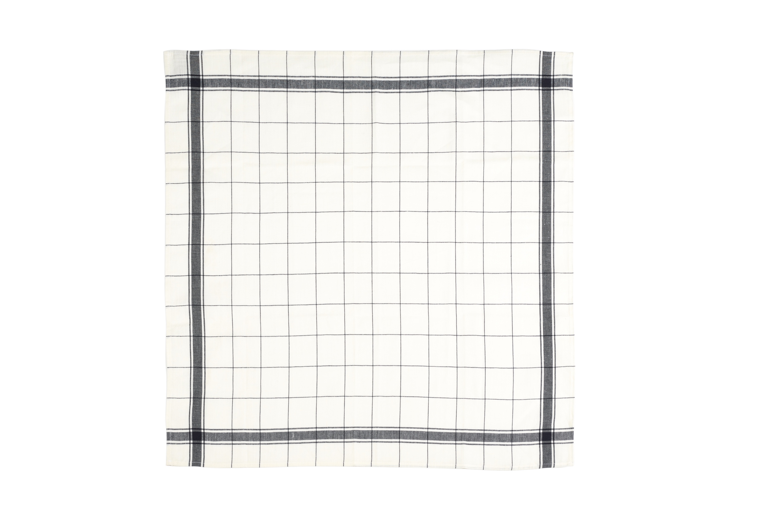 Viskestykke, Parma, hvid/sort, hør (1 stk.)