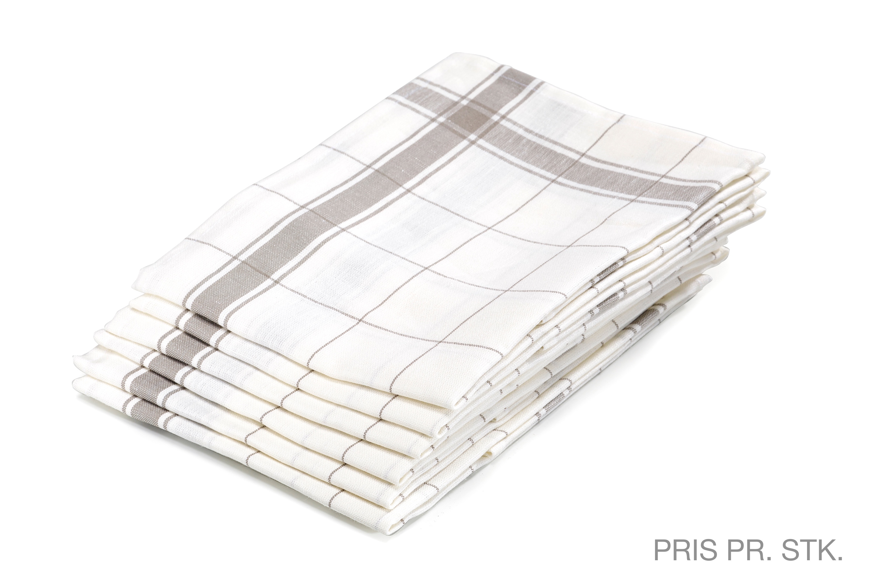 Viskestykke, Parma, hvid/grå, hør (1 stk.)