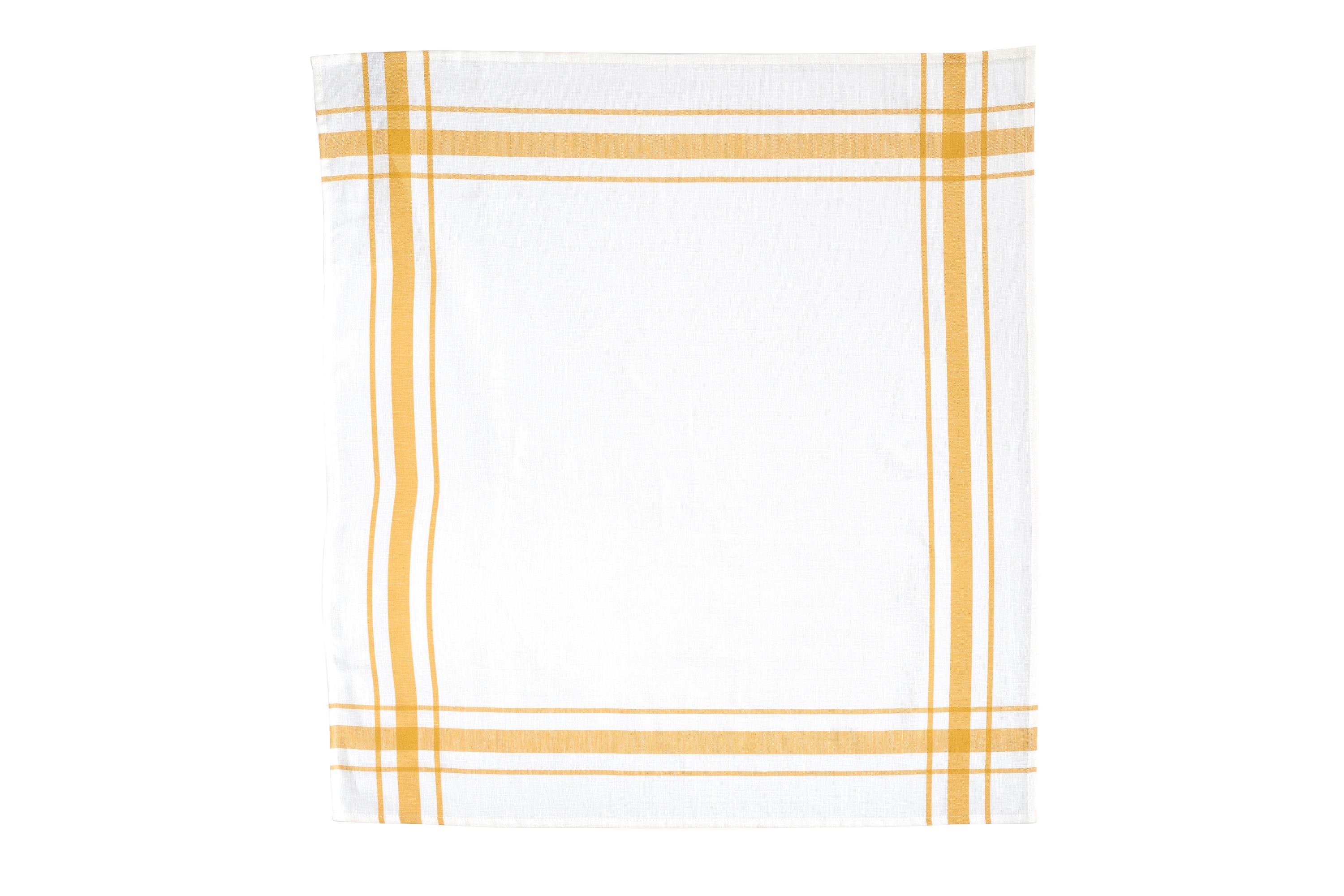 Viskestykke, Camaret, hvid/gul, hør (1 stk.)