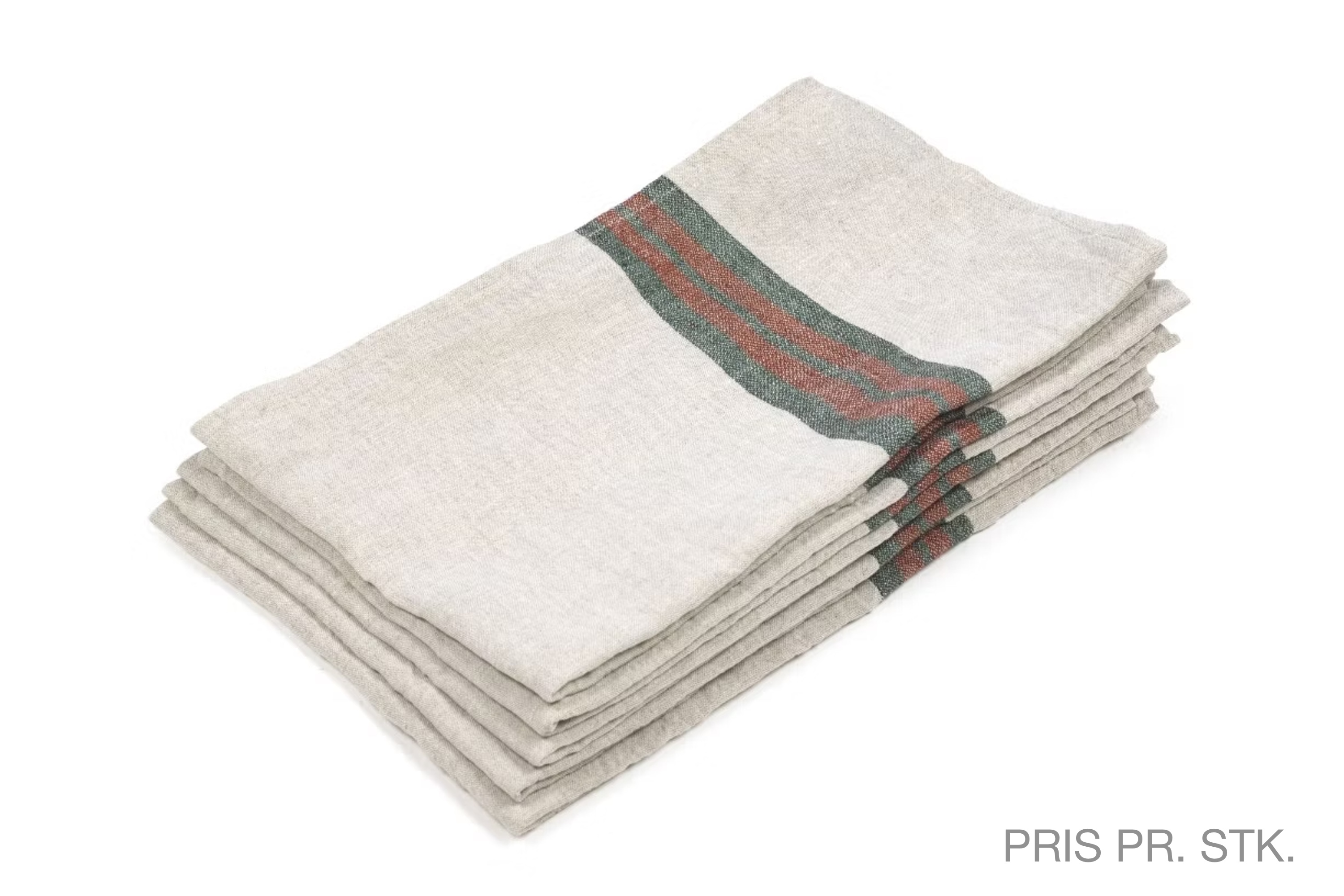 Viskestykke, Dock Green Stripe, hør (1 stk.)