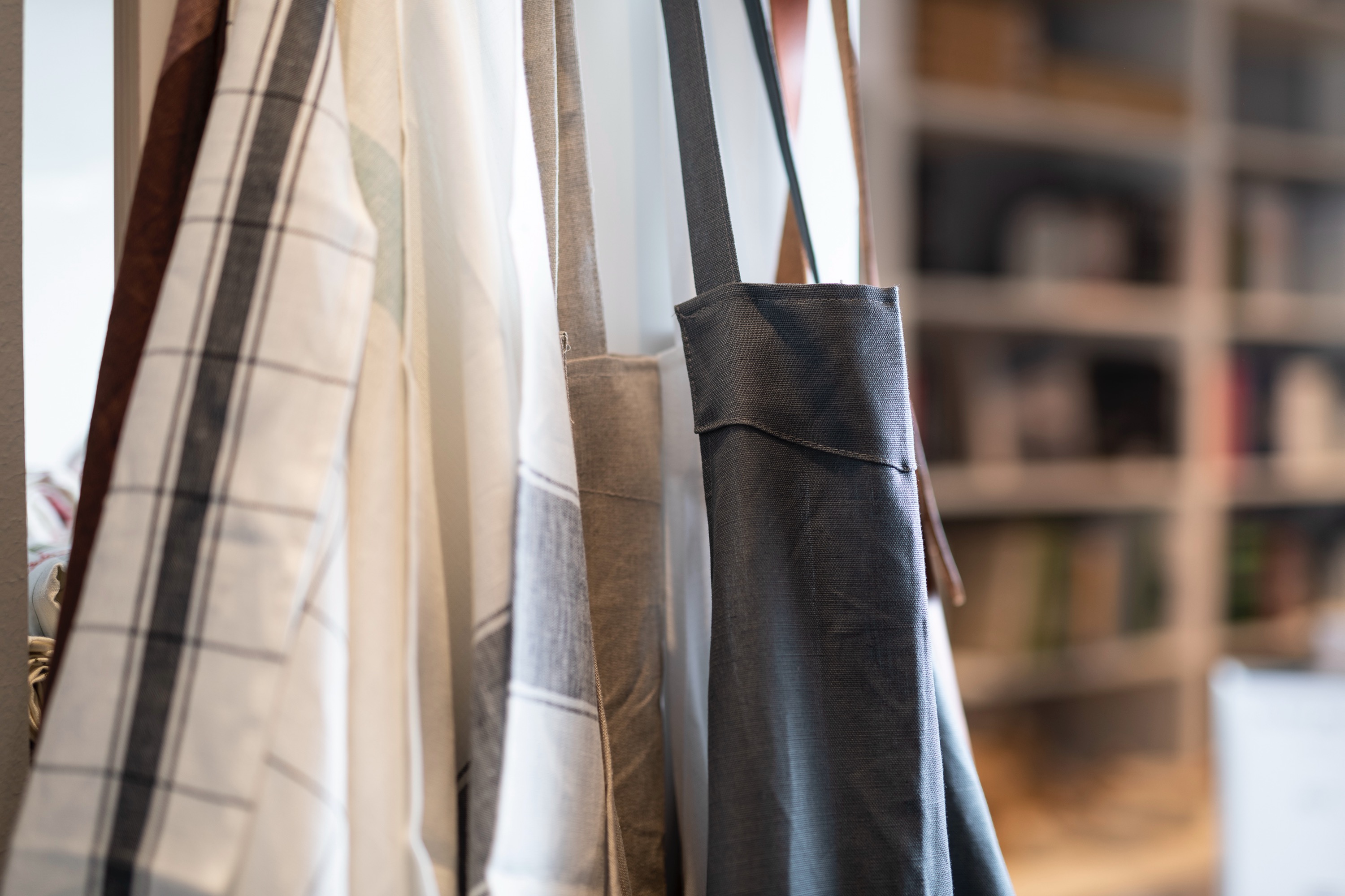 Forklæde, Harbour, lys grå, hør