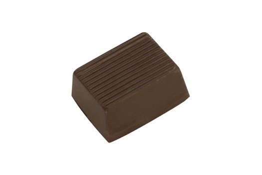 Chokoladeform, rekt. m. striber, L 28 mm, 40 stk.
