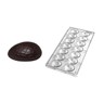 Chokoladeform, halve æg krak, L 56 mm, 14 stk.
