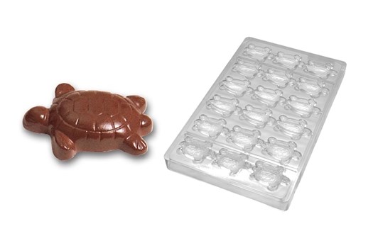 Chokoladeform, skildpadde L 50 mm, 18 stk.