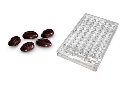 Chokoladeform, mokkabønner, L 22 mm, 78 stk.