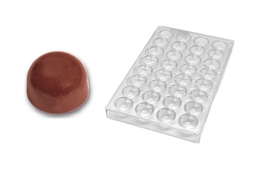 Chokoladeform, halvkugle, Ø 29 mm, 32 stk.