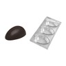Chokoladeform, halve æg glatte, L 150 mm, 3 stk.