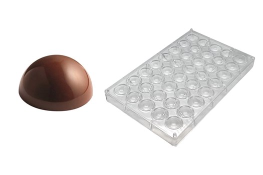 Chokoladeform, halvkugle, Ø 26 mm, 40 stk.