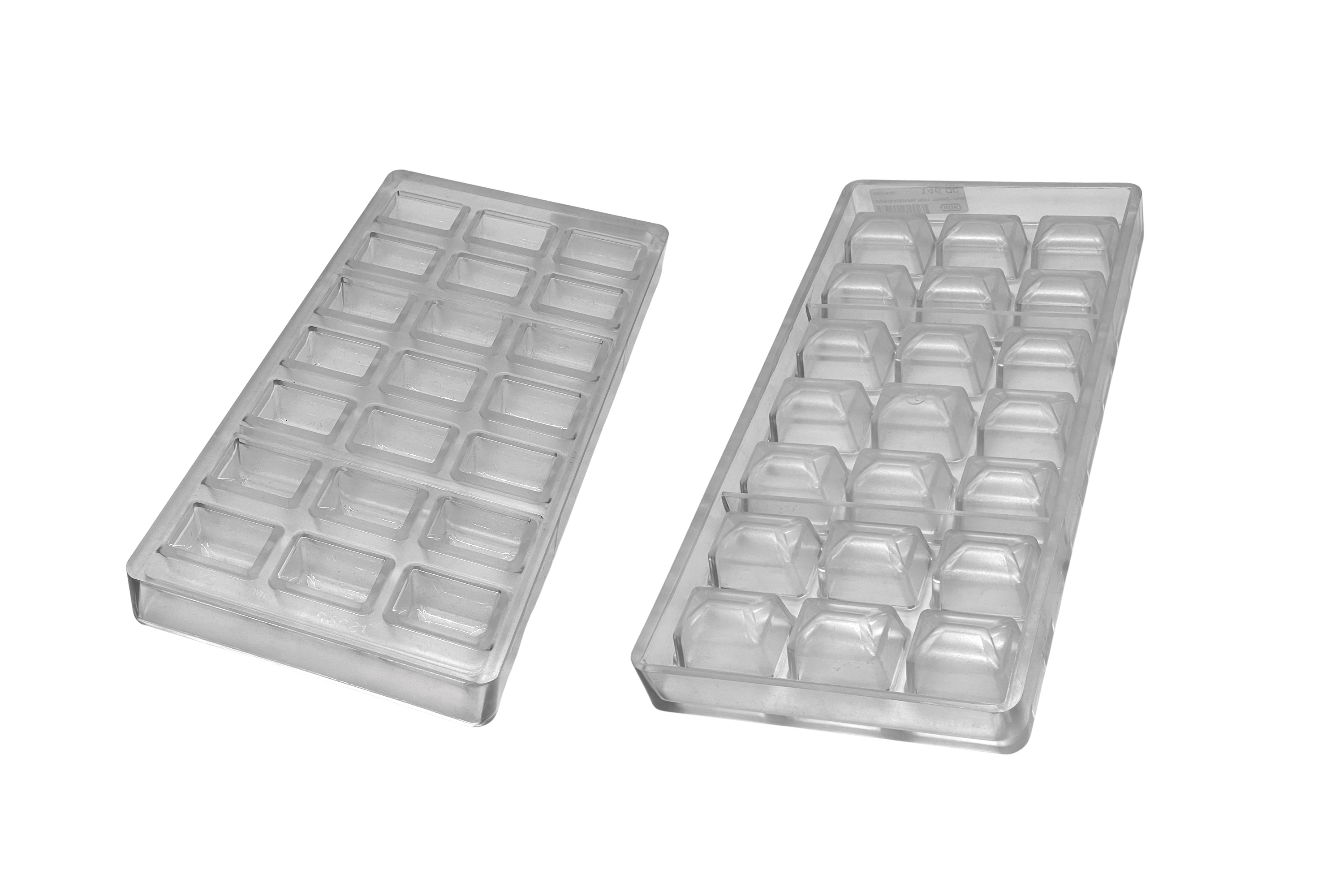 Chokoladeform, rektangulær pakke, L 35 mm, 21 stk.