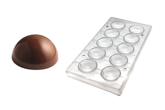 Chokoladeform, halvkugle, Ø 59 mm, 10 stk.