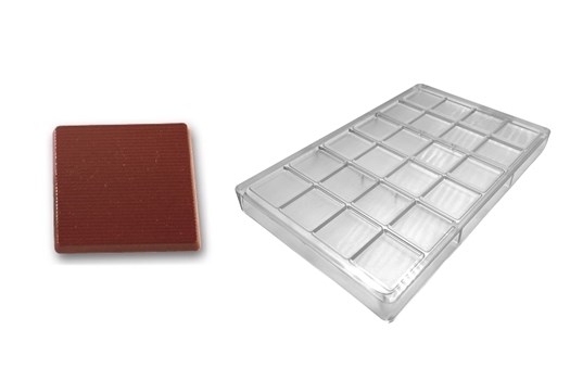 Chokoladeform, tablet, kvadrat, 24 stk.