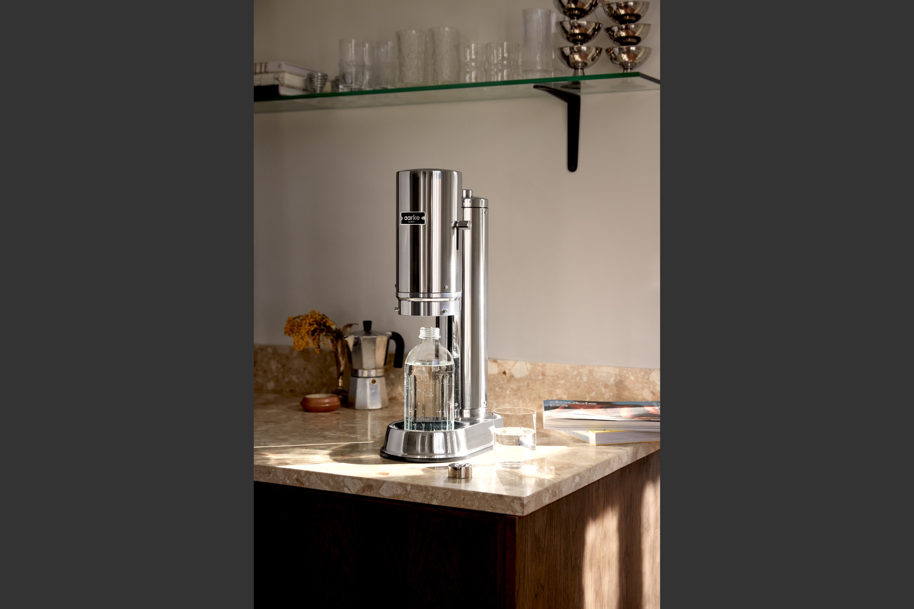 Kulsyremaskine, Aarke Carbonator Pro, poleret stål