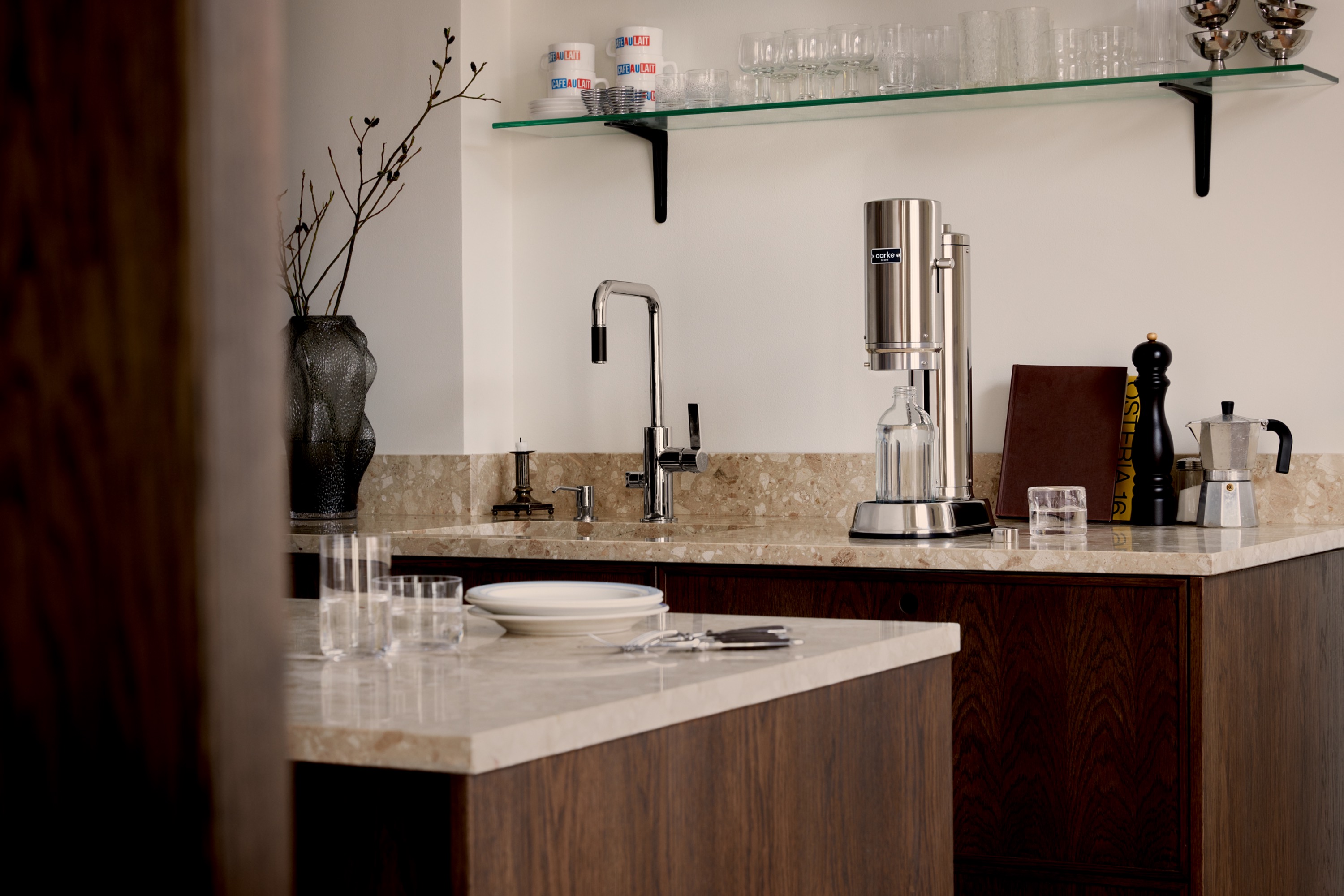 Kulsyremaskine, Aarke Carbonator Pro, poleret stål