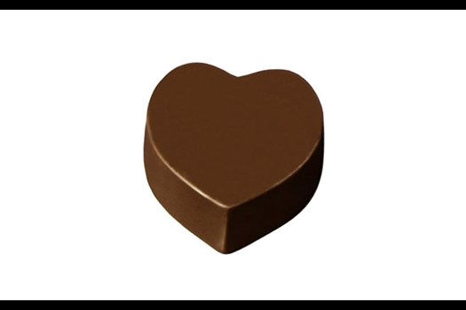 Chokoladeform magnet, hjerte, L 33 mm, 15 stk.