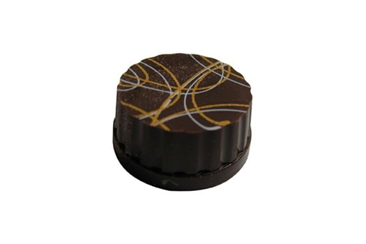 Chokoladeform magnet rund/riller, Ø 32 mm, 15 stk.