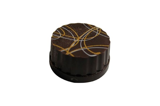 Chokoladeform magnet rund/riller, Ø 32 mm, 15 stk.