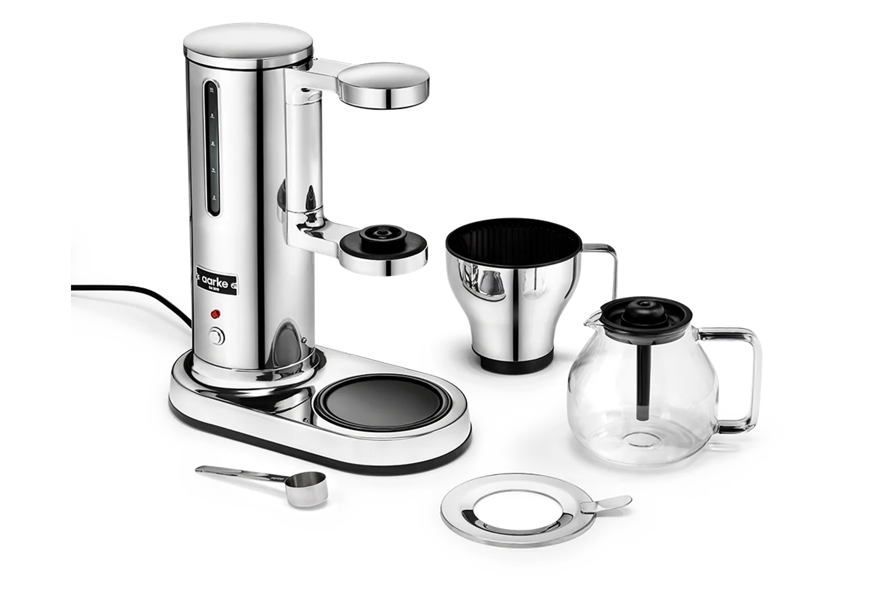 Kaffemaskine, Aarke Coffee Maker, poleret stål