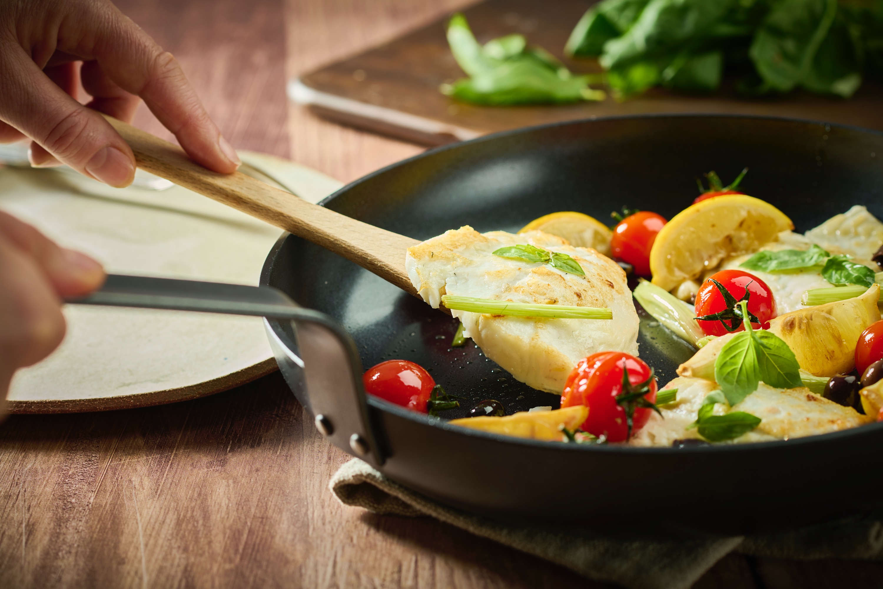 Pande, aluminium, keramisk belægning, PFAS-fri