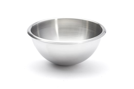 Piskeskål, rund bund, rustfrit stål, 2,1 ltr