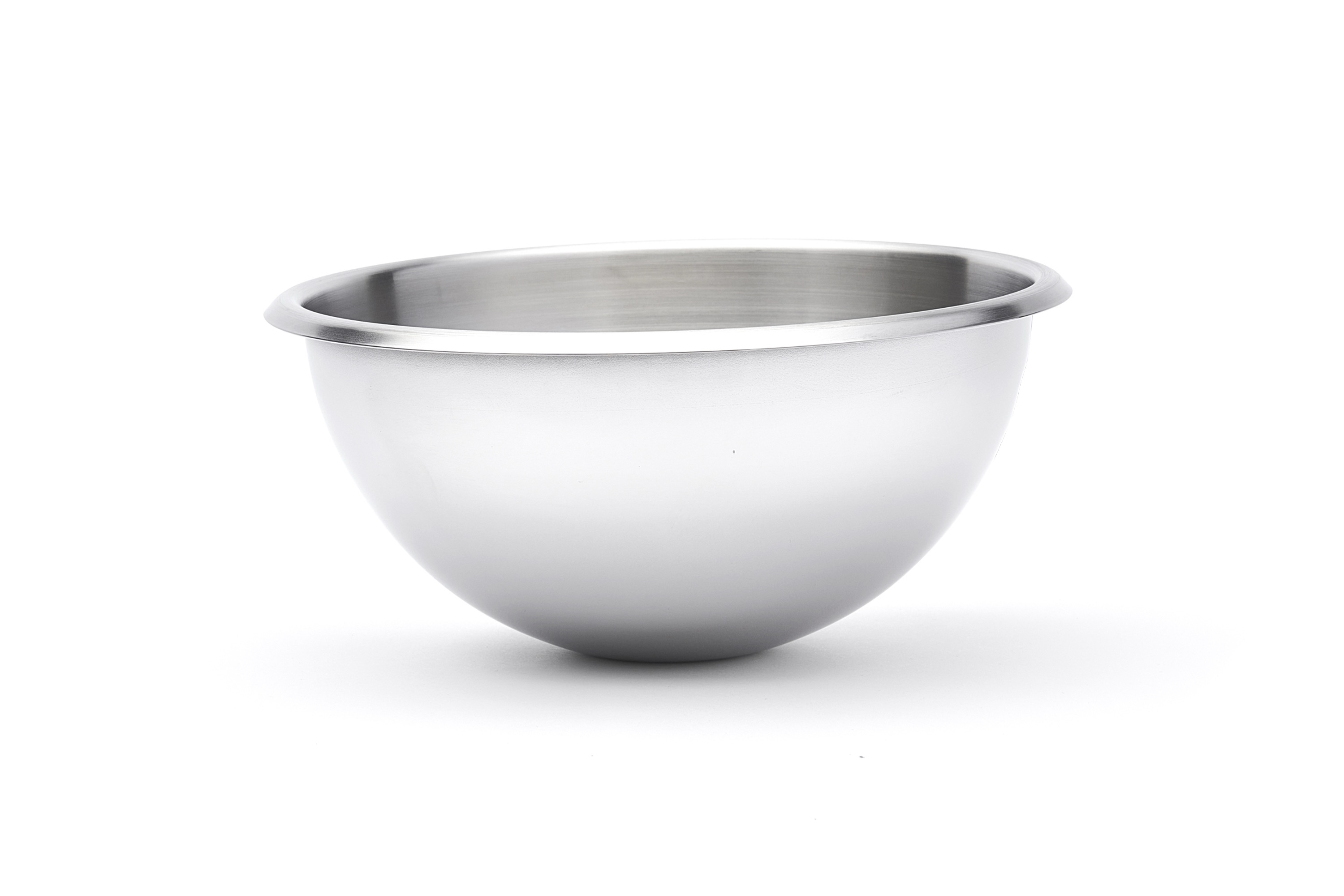 Piskeskål, rund bund, rustfrit stål, 2,1 ltr