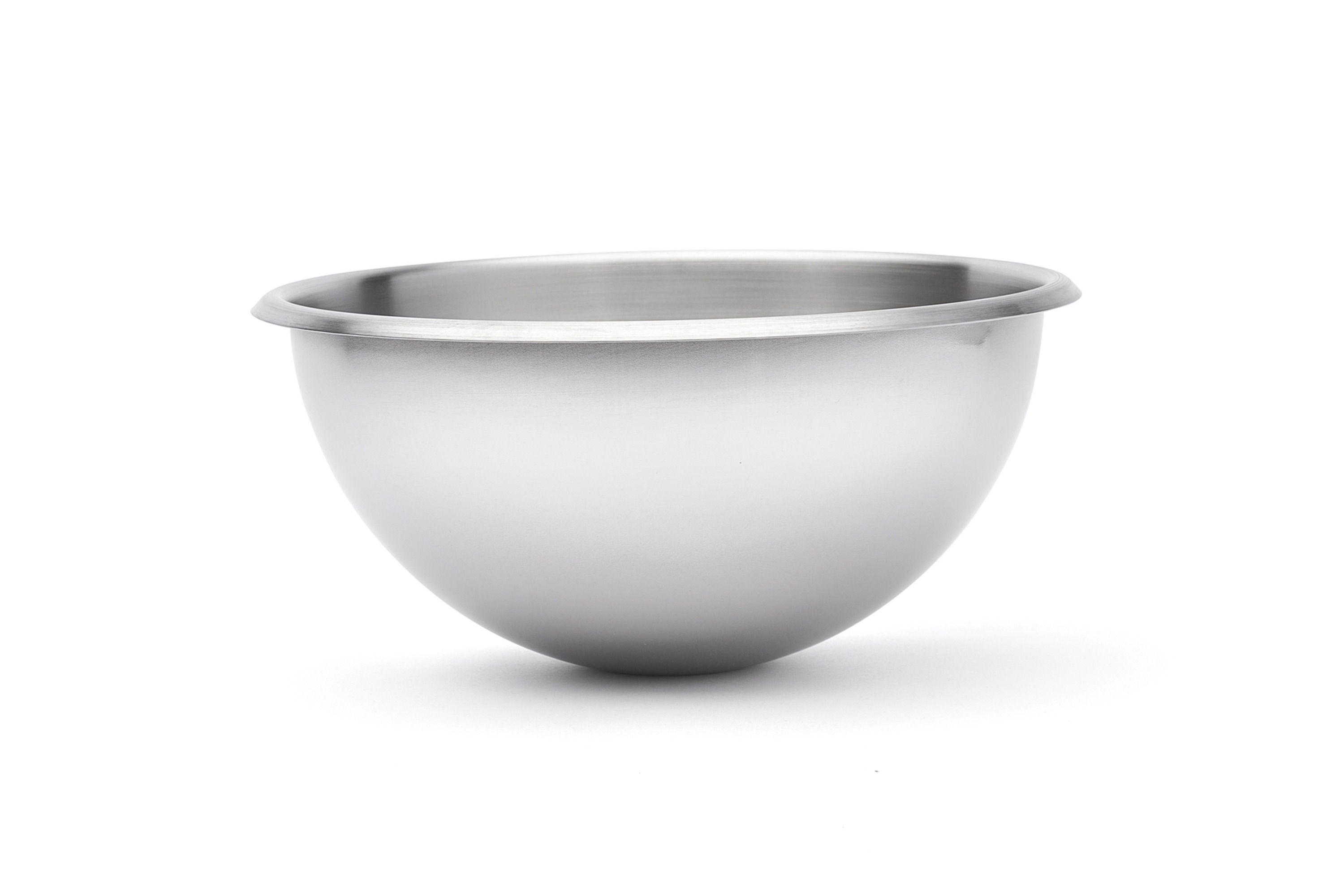 Piskeskål, rund bund, rustfrit stål, 3,6 ltr