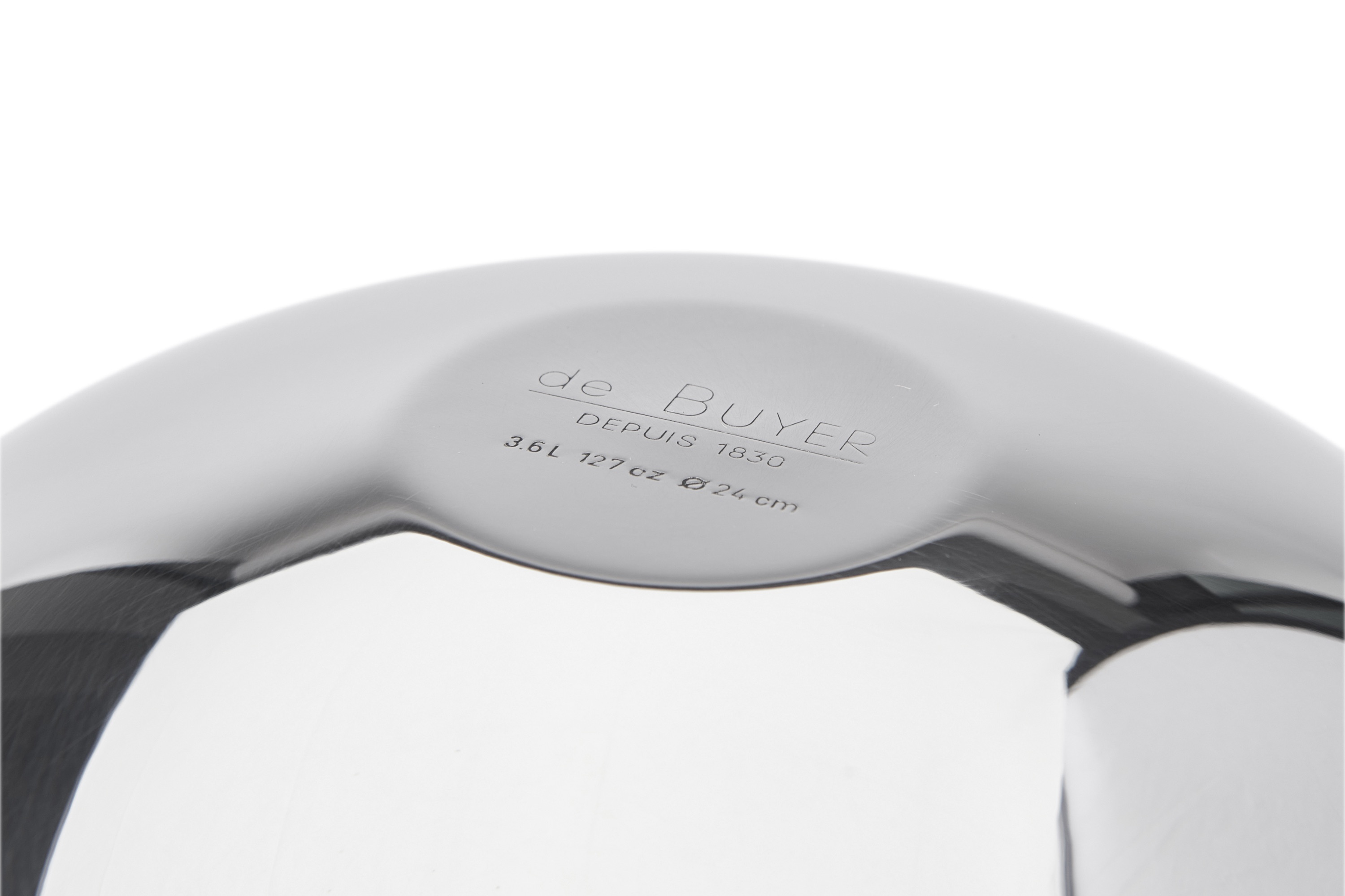 Piskeskål, rund bund, rustfrit stål, 3,6 ltr