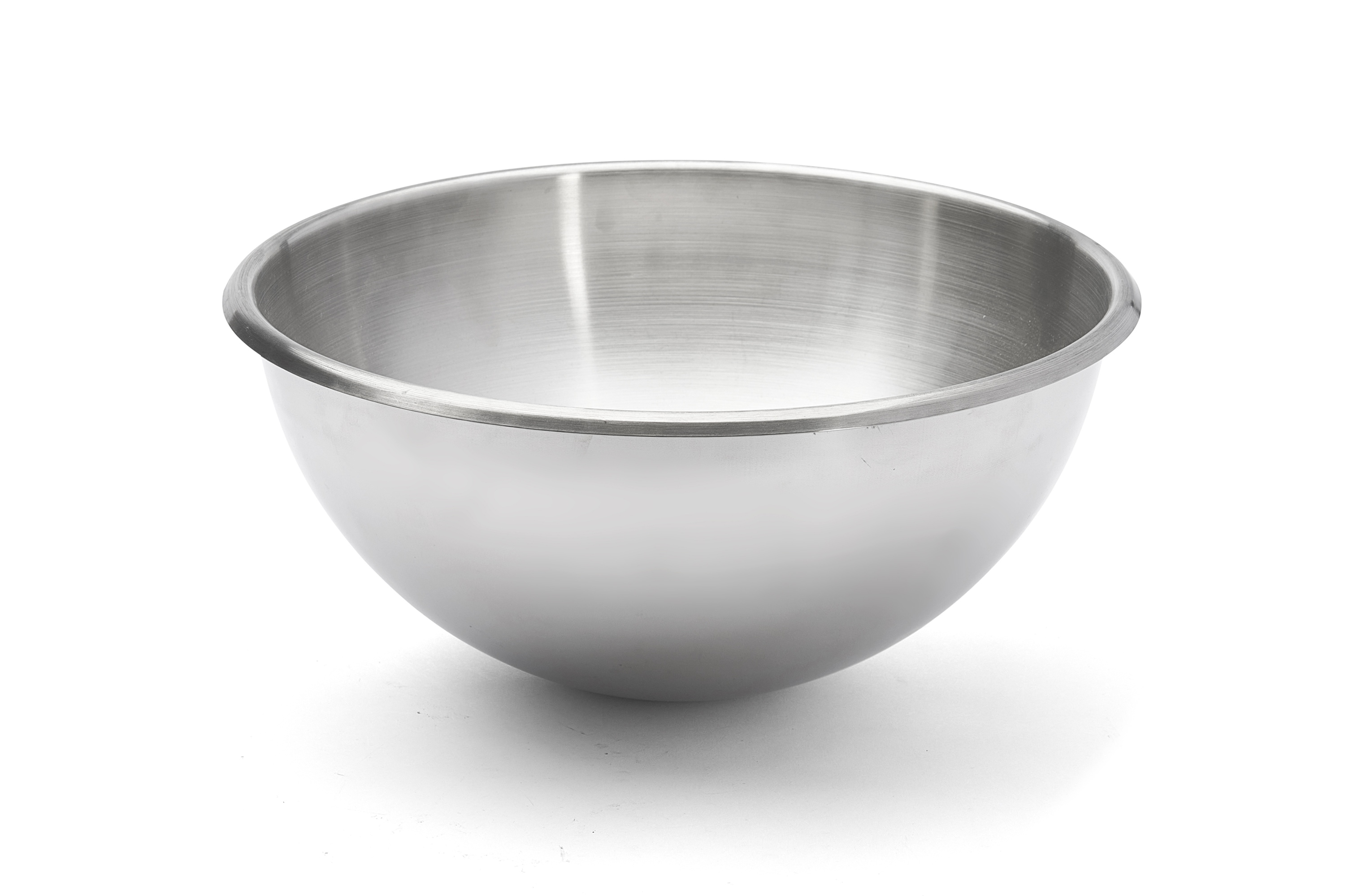 Piskeskål, rund bund, rustfrit stål, 7,0 ltr