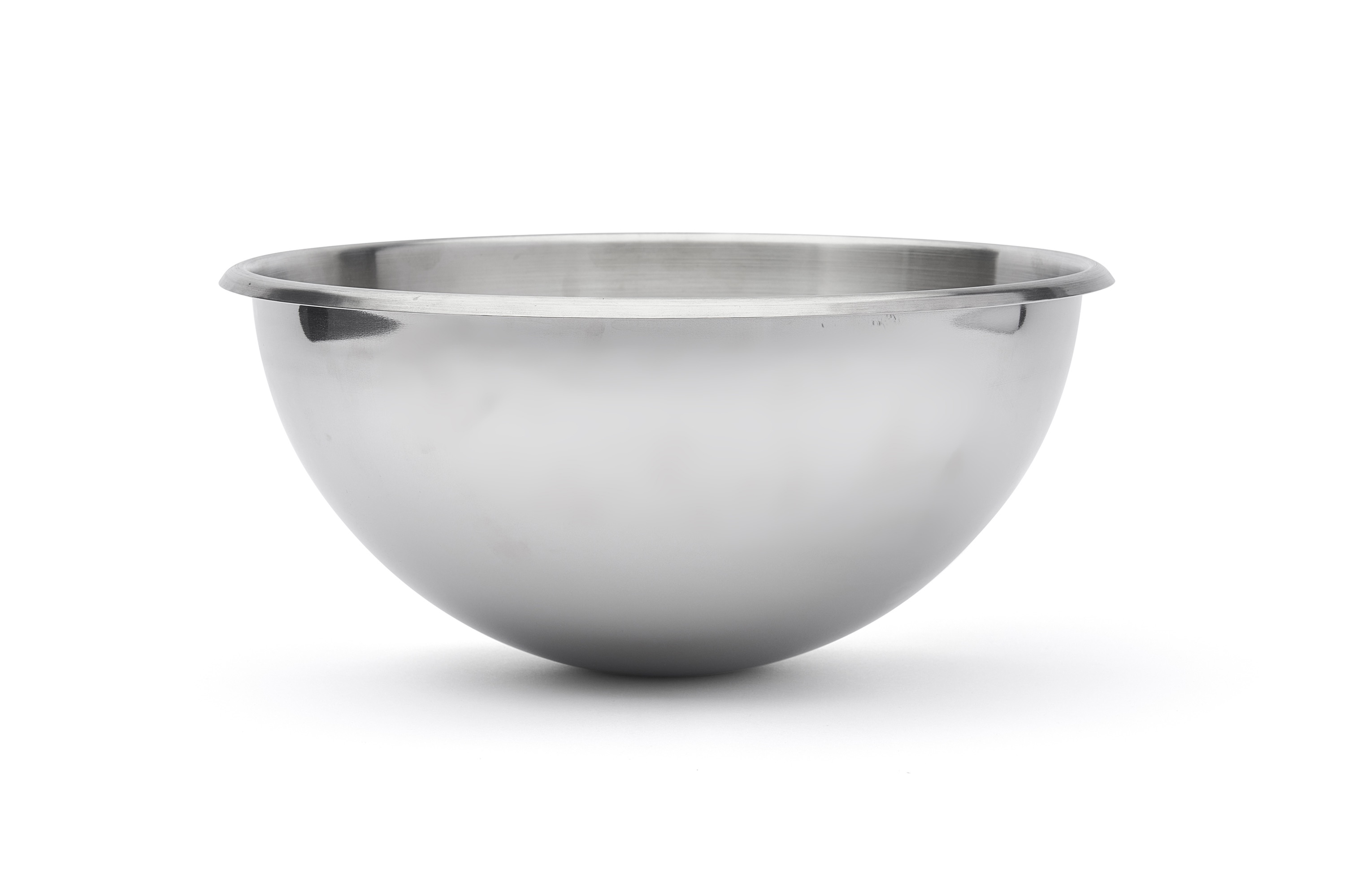 Piskeskål, rund bund, rustfrit stål, 7,0 ltr