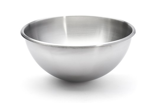 Piskeskål, rund bund, rustfrit stål, 11,2 ltr