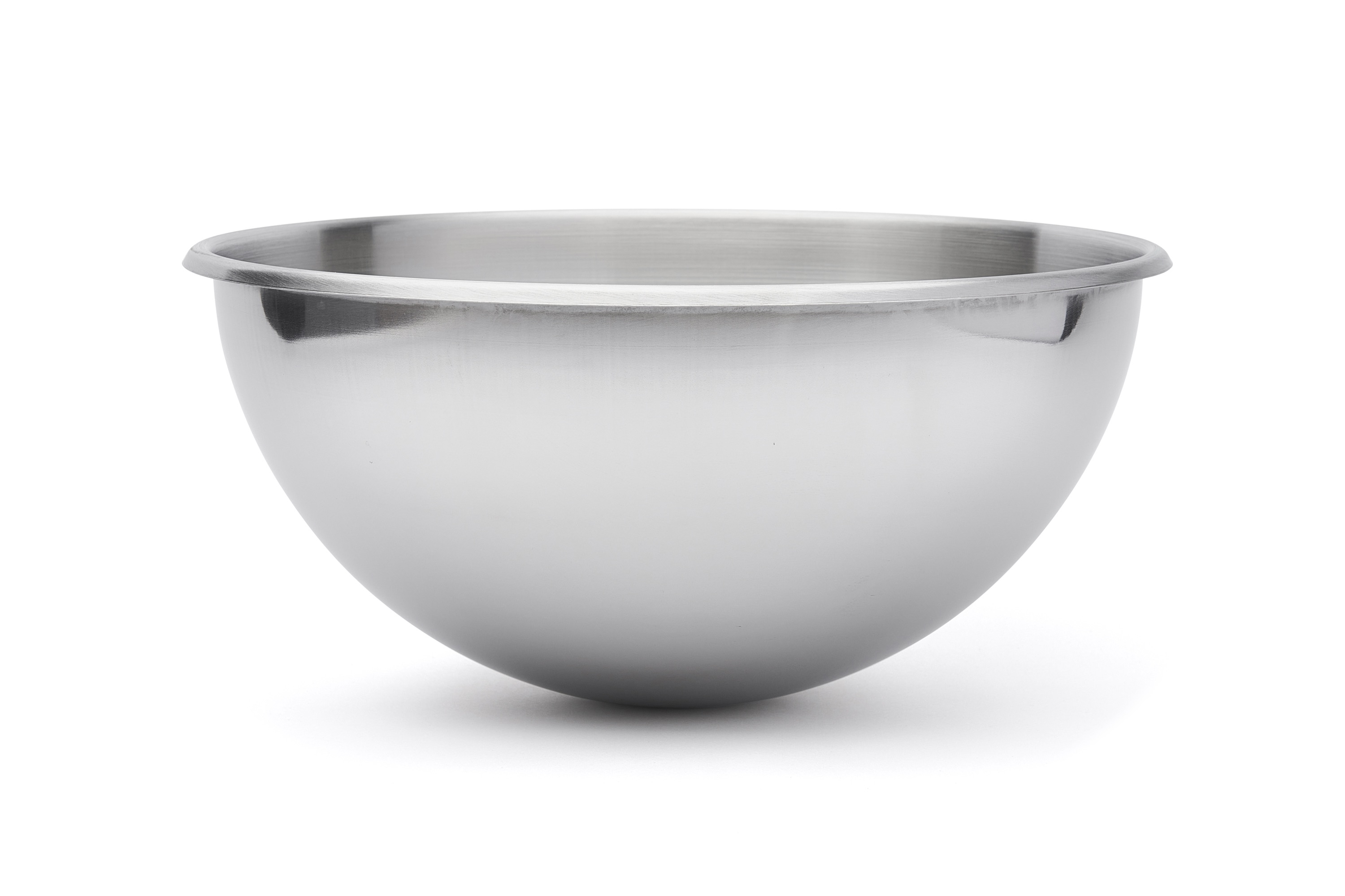 Piskeskål, rund bund, rustfrit stål, 11,2 ltr