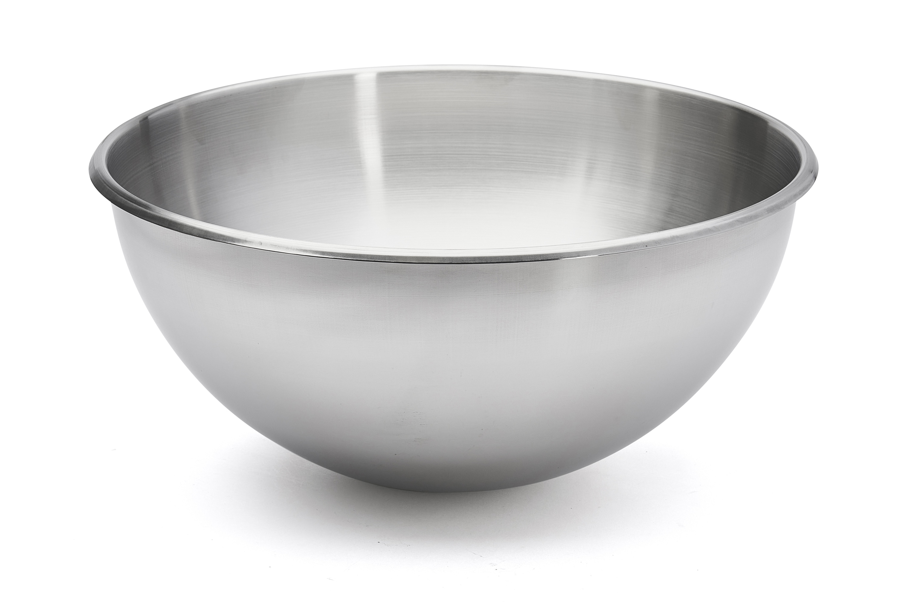 Piskeskål, rund bund, rustfrit stål, 15,7 ltr