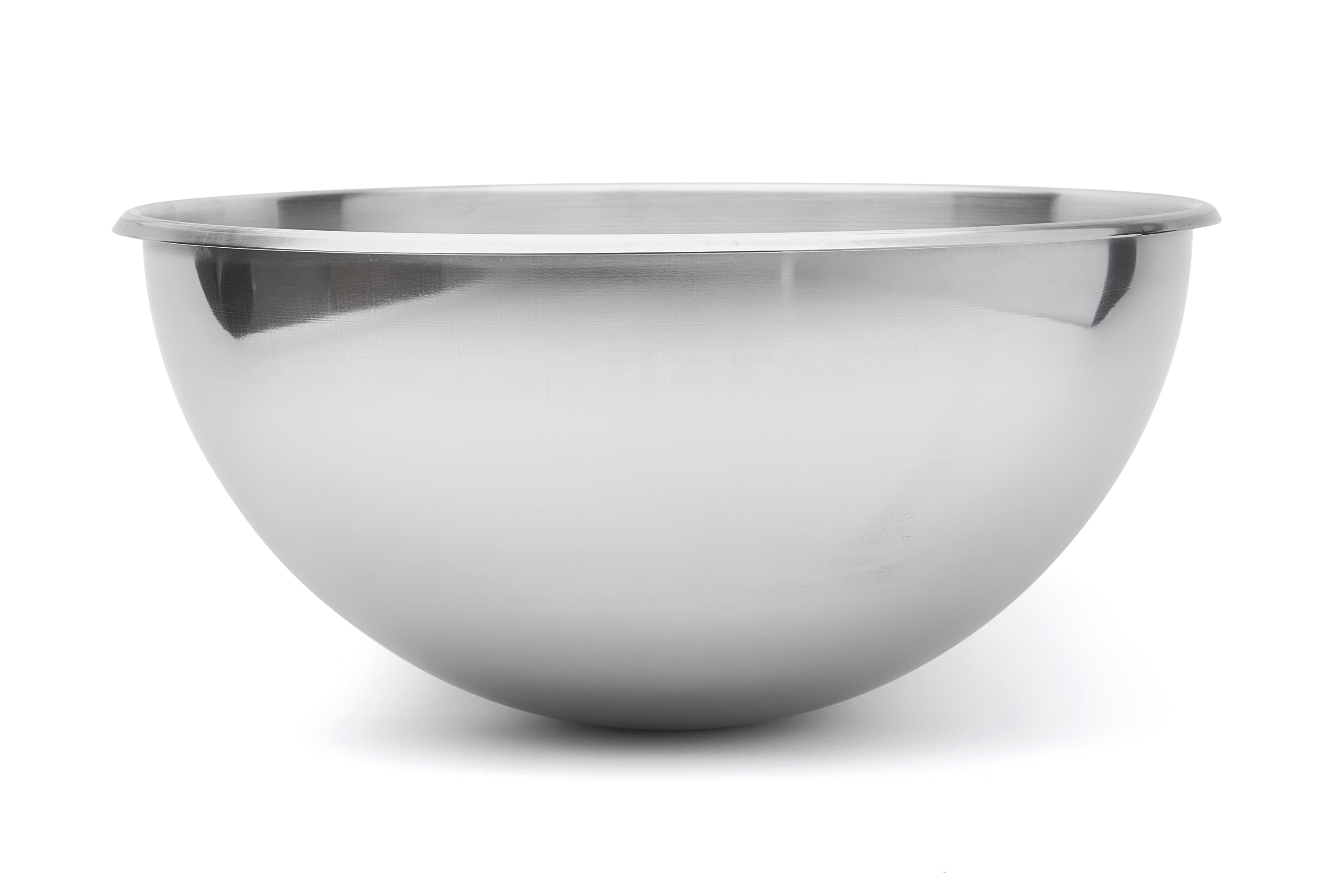 Piskeskål, rund bund, rustfrit stål, 15,7 ltr