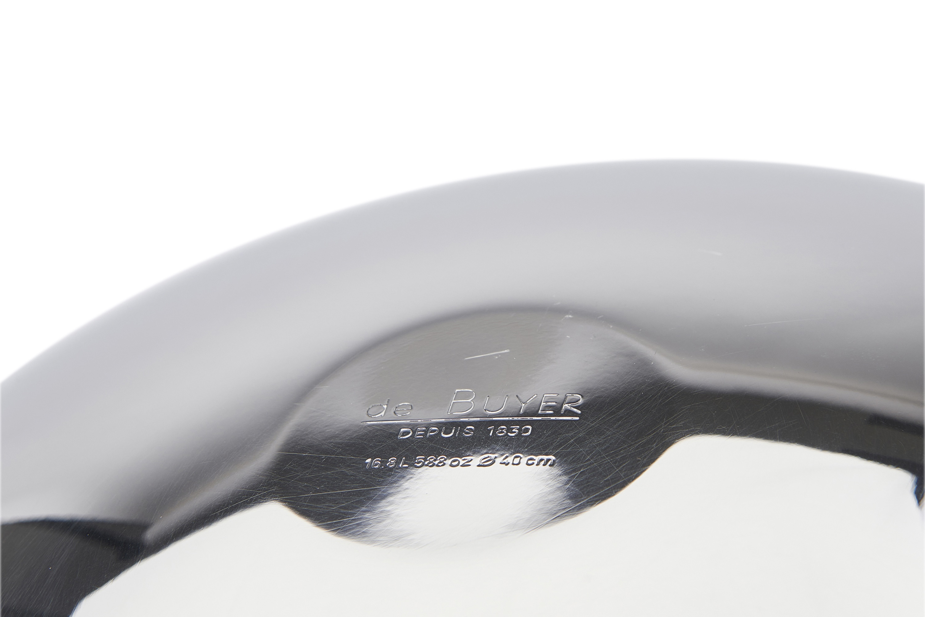 Piskeskål, rund bund, rustfrit stål, 15,7 ltr