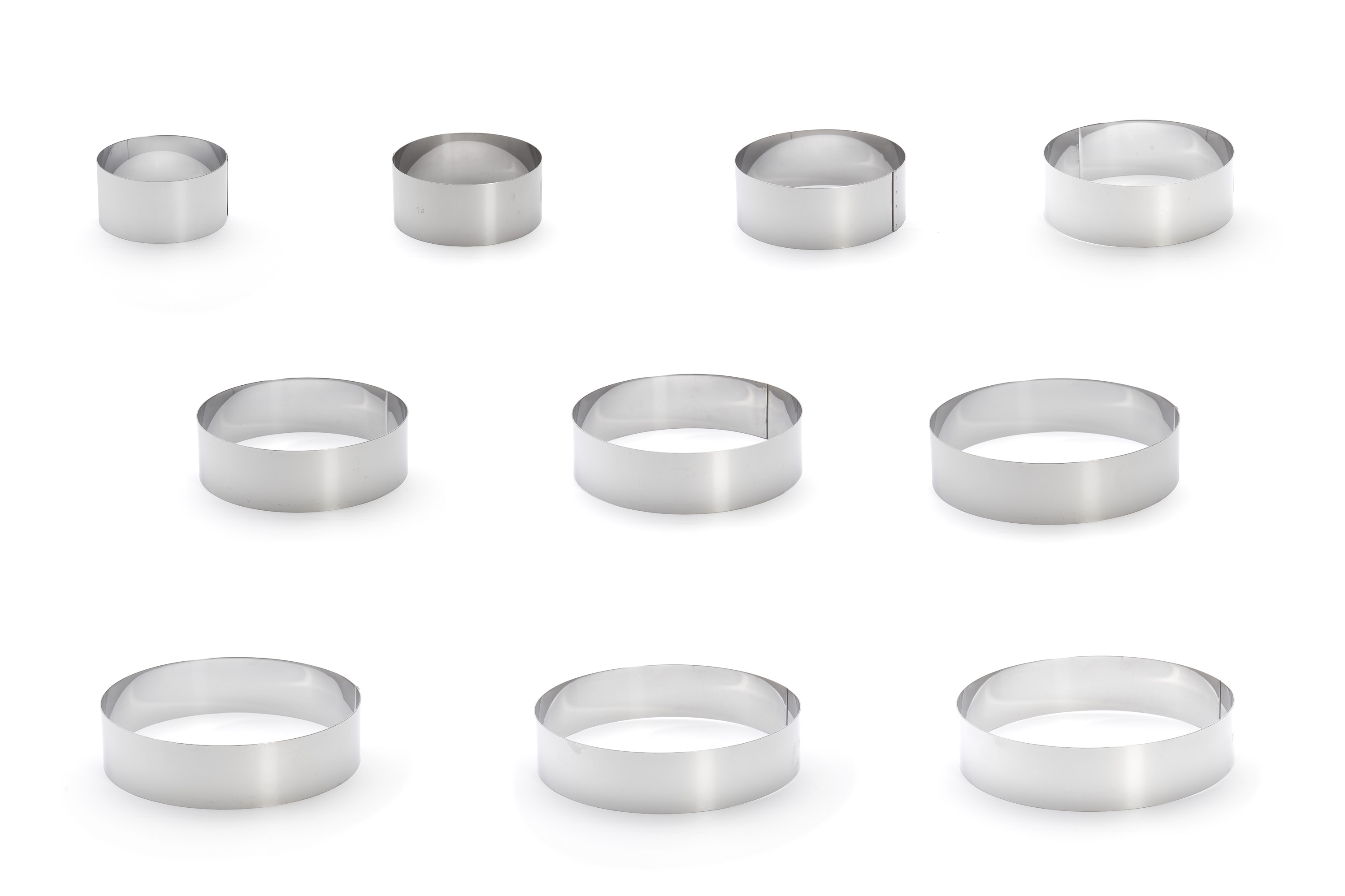 Kagering, rund, stål, H 6 cm