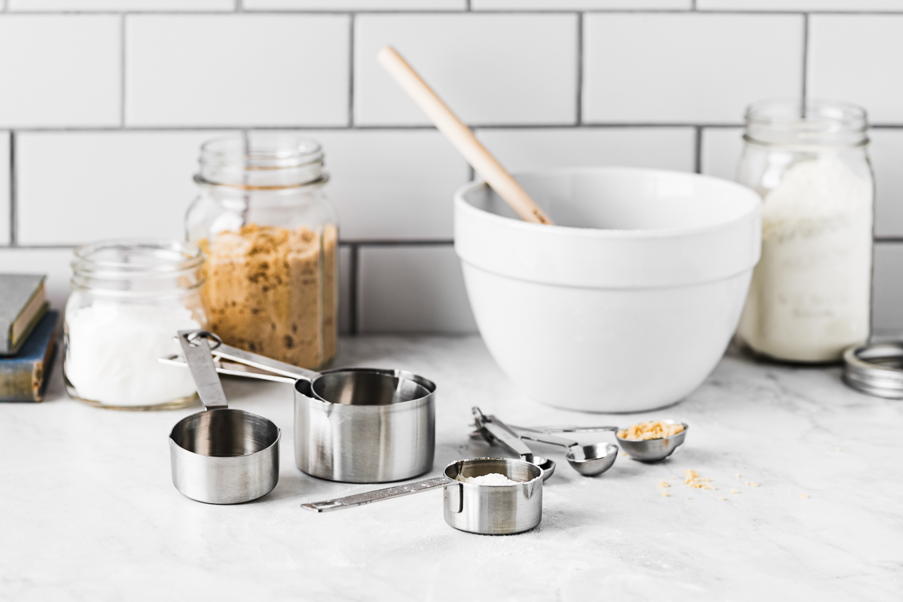 Målebæger, sæt, 4 dele