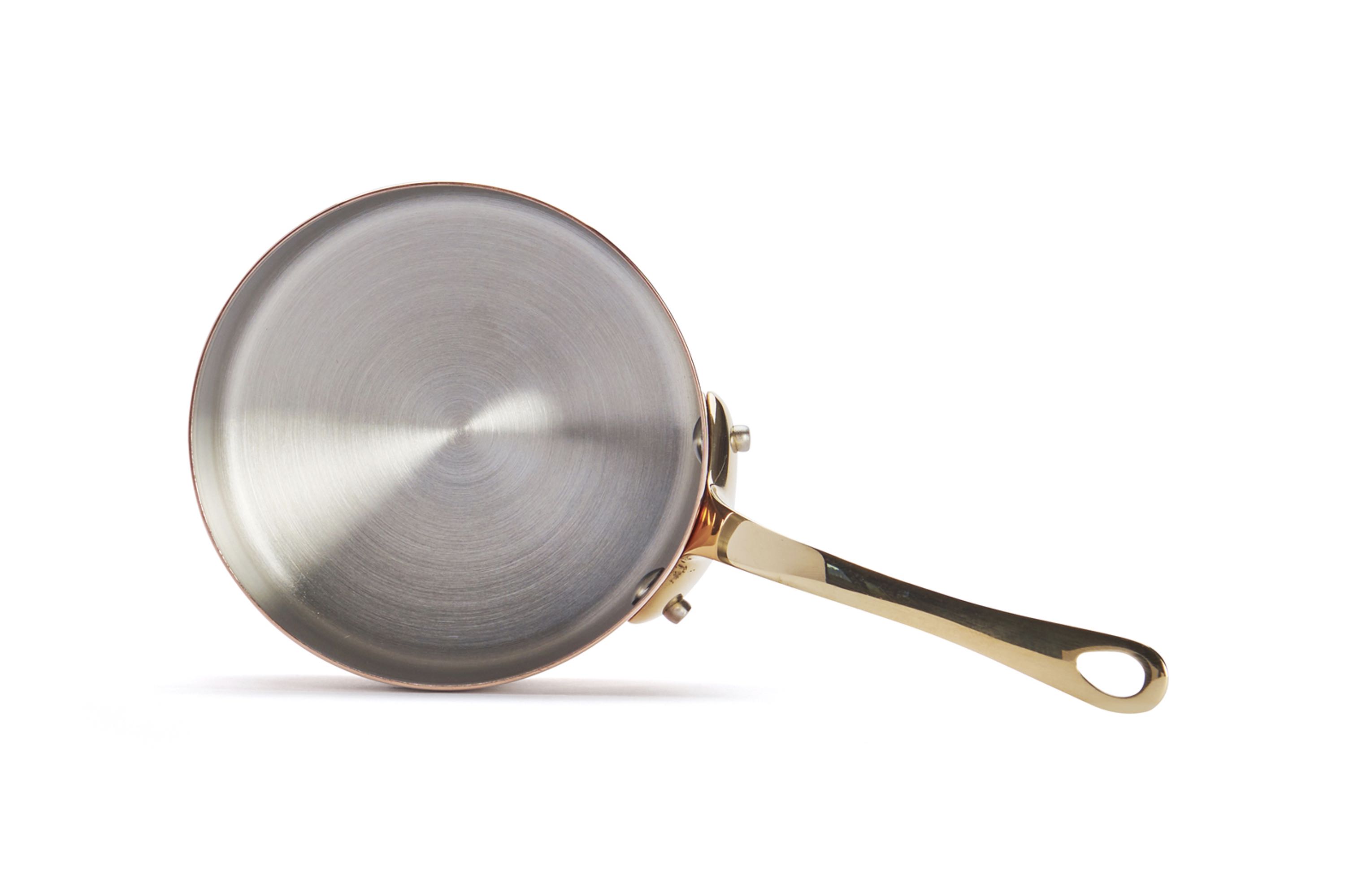 Kasserolle til servering (smørnæb), med låg, kobber