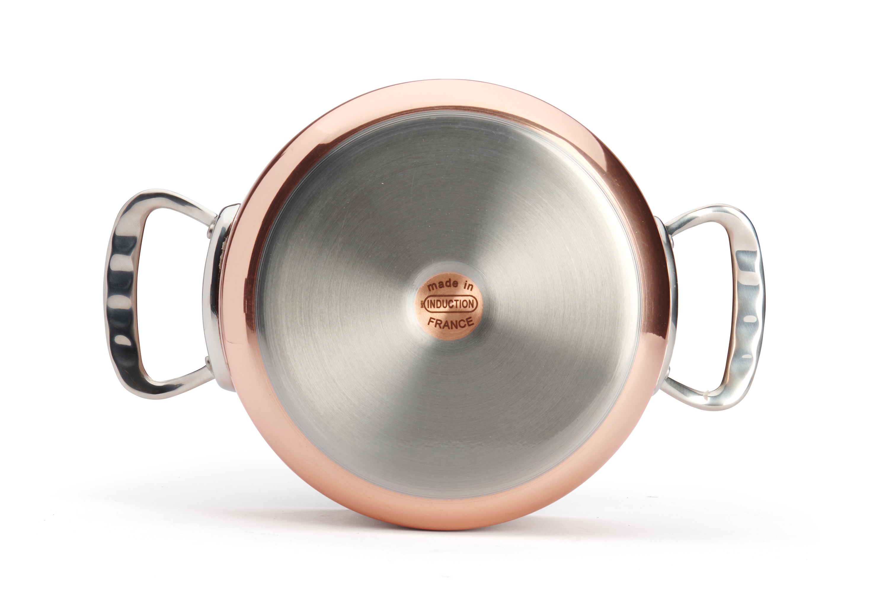 Høj gryde med låg, kobber