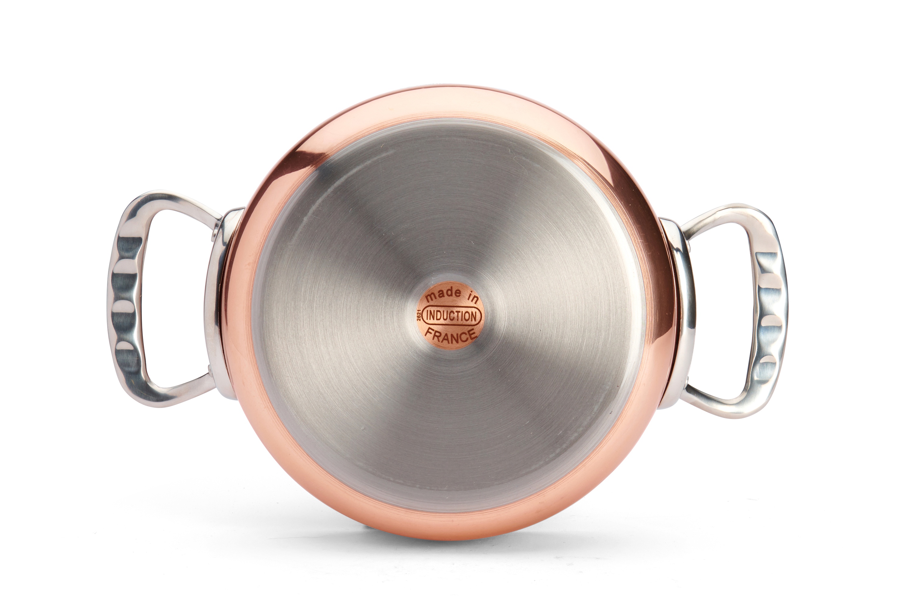 Lav gryde med låg, kobber