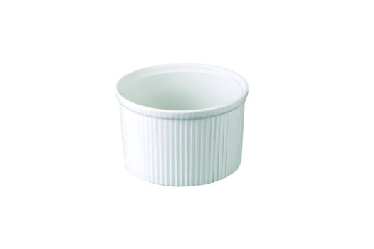 Souffléform høj, Ø 10 cm, hvid porcelæn, Apilco