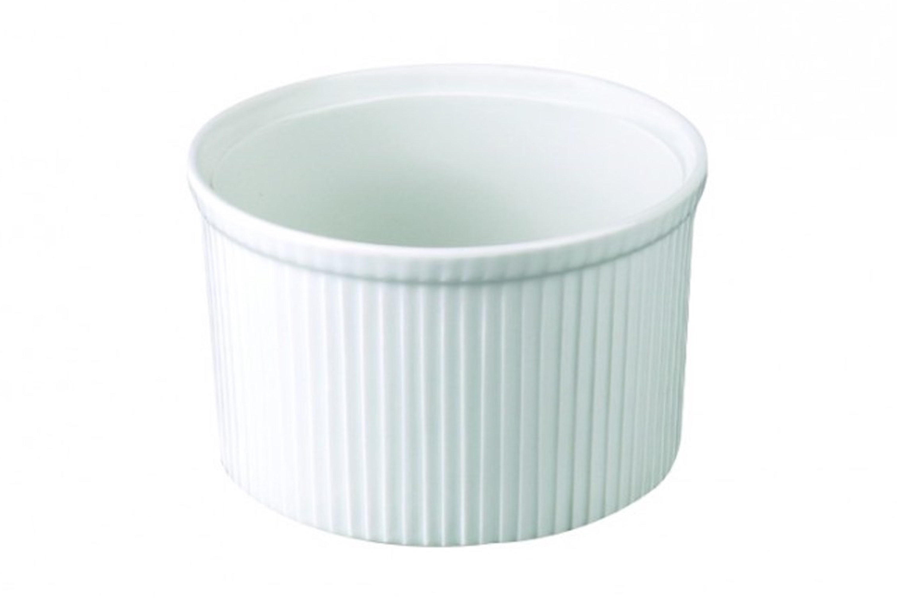 Høj souffléform, hvidt porcelæn, Ø 10 cm