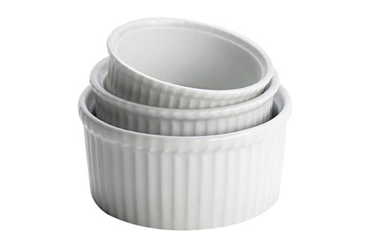 Ramekin, hvidt porcelæn