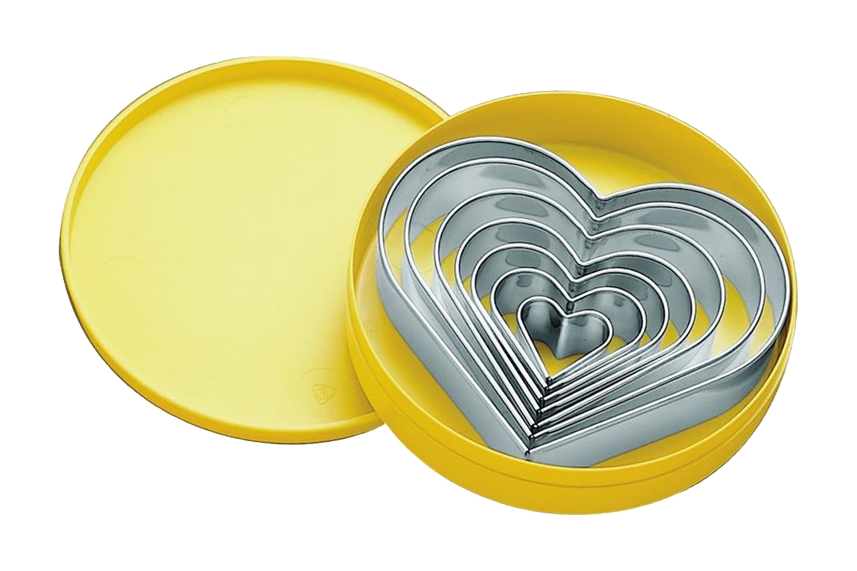 Udstikkersæt, 7 hjerter, stål