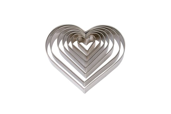 Udstikker, hjerte, L 3-14 cm, stål