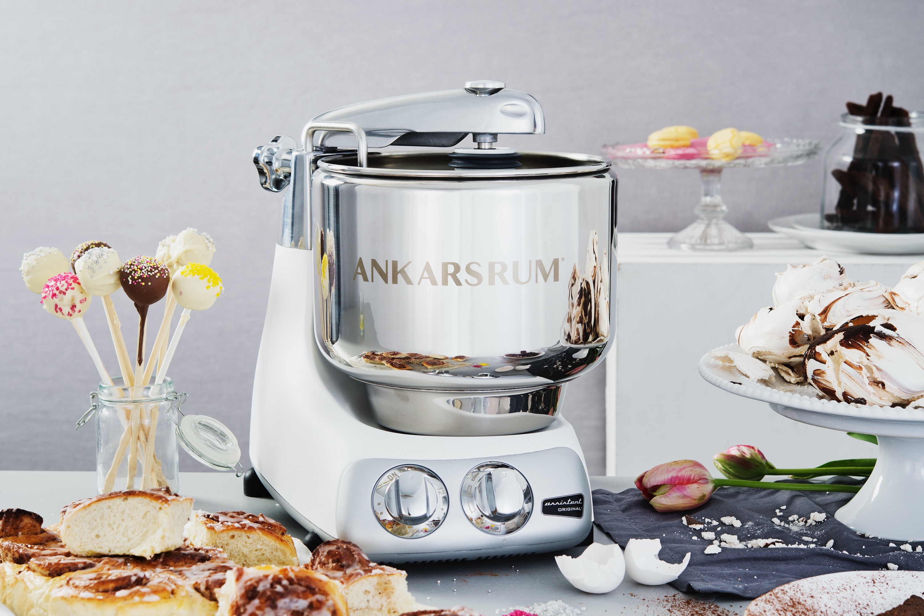 Røremaskine, Ankarsrum Assistent Original, mat hvid