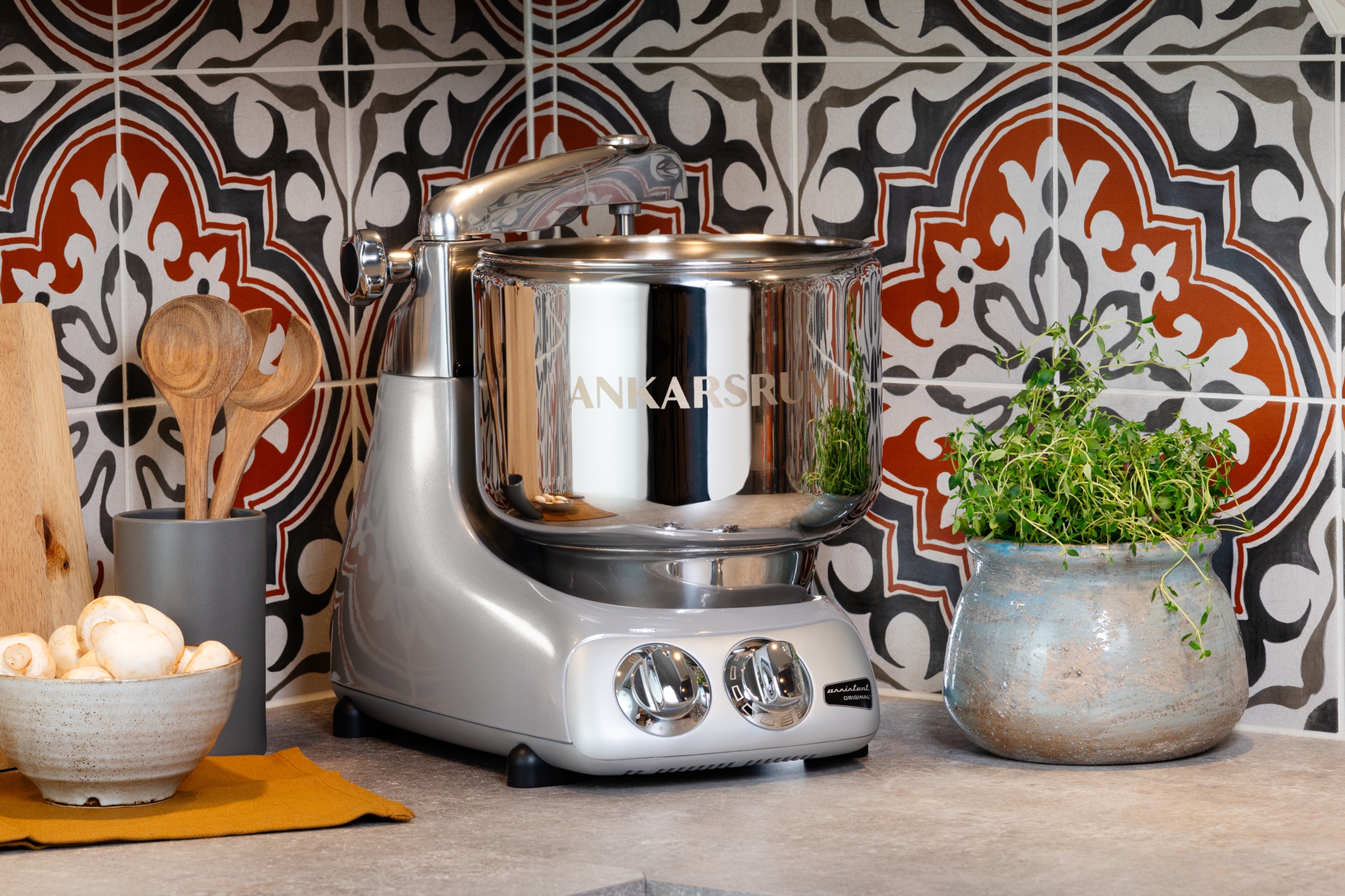 Røremaskine, Ankarsrum Assistent Original, sølv