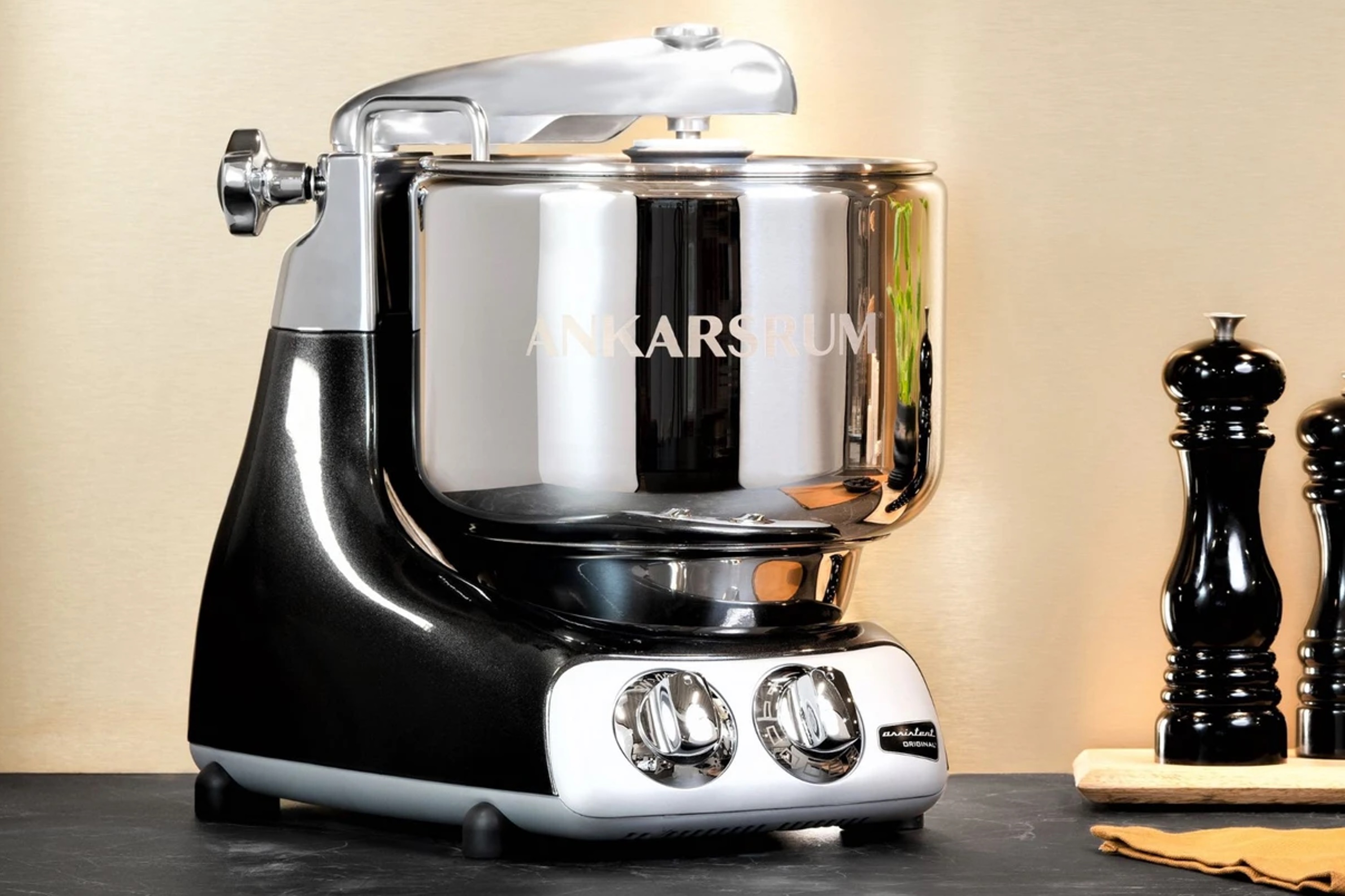 Røremaskine, Ankarsrum Assistent Original, højglans sort